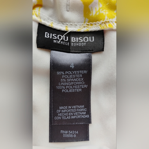 Bisou Bisou Dress Romper Halter Style Slip-on Women's Sz 4 Floral Print - Picture 11 of 12